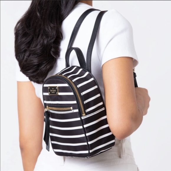 Kate Spade Mini Bradley Wilson Stripe Backpack Bag - Picture 3 of 7